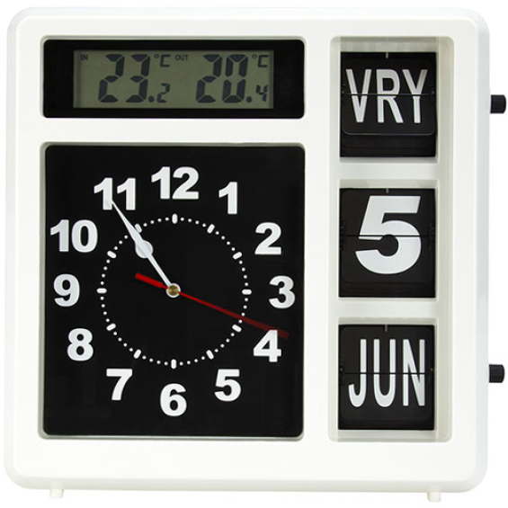 Fysic FKW-248 Jumbo kalenderklok met weerstation