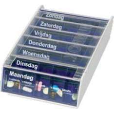 Medicijndoos voor 7 dagen - Anabox blauw