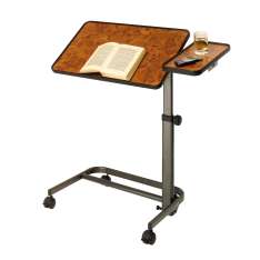 Bedleestafel walnoten - optioneel met los zijplateau