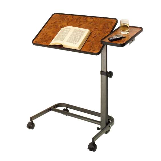 Bedleestafel walnoten - optioneel met los zijplateau