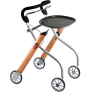 Let's Go rollator Beuken / zilver | tijdelijk met gratis tasje