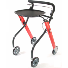 Let's Go rollator rood / antraciet 