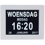 Digitale Dementieklok Wit | Met automatische dimmer 