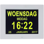 Digitale Dementieklok Wit | Met automatische dimmer 