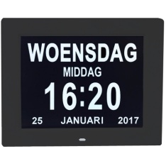 Digitale Dementieklok - Kalenderklok - Zwart