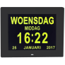 Digitale Dementieklok - Kalenderklok - Zwart