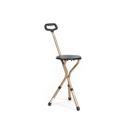 Wandelstok met zitting - In hoogte verstelbaar