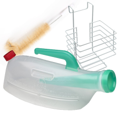 Ursec urinaal set inclusief borstel en houder Ursec urinaal set inclusief borstel en houder